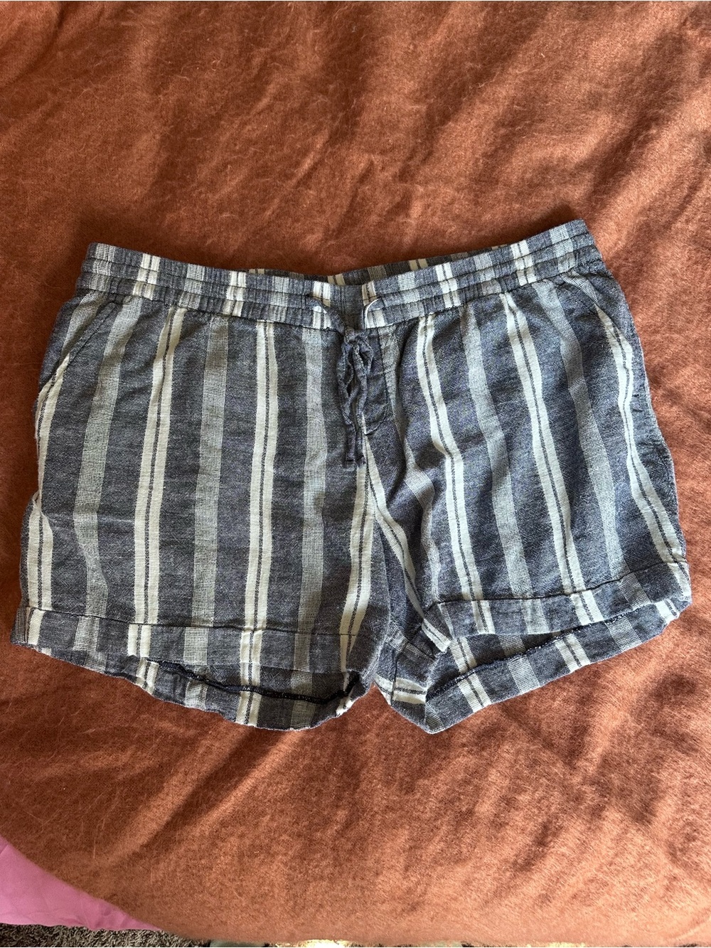 Old Navy Blue and White Striped Shorts